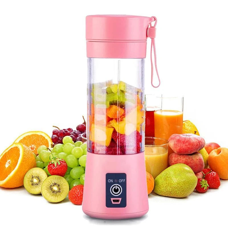 Mini liquidificador portátil 6 lâminas recarregável