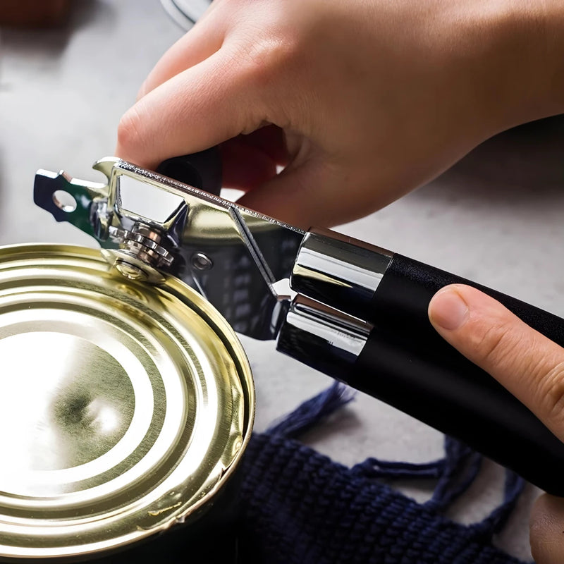 Abridor profissional de latas e garrafas de aço inoxidável para cozinha