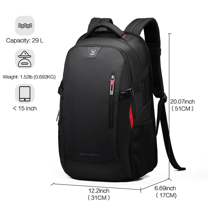 Mochilas portátil Oiwas 14 Polegadas à prova, nilon 29L, casual ombro - bagpack