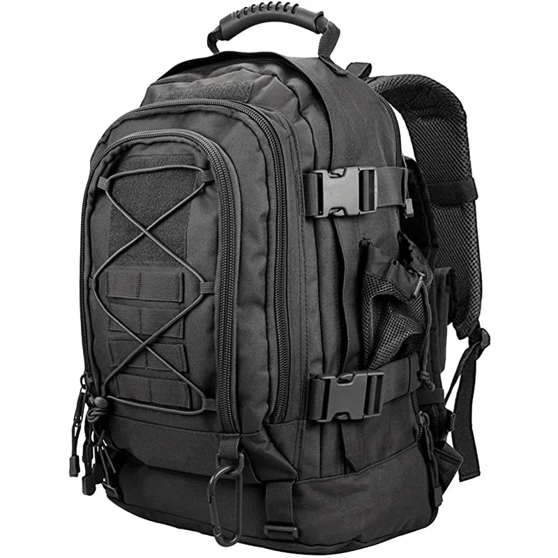 Mochila tática extra grande 60l para homens e mulheres, mochila para caminhadas ao ar livre, resistente à água, mochila de viagem, para laptop