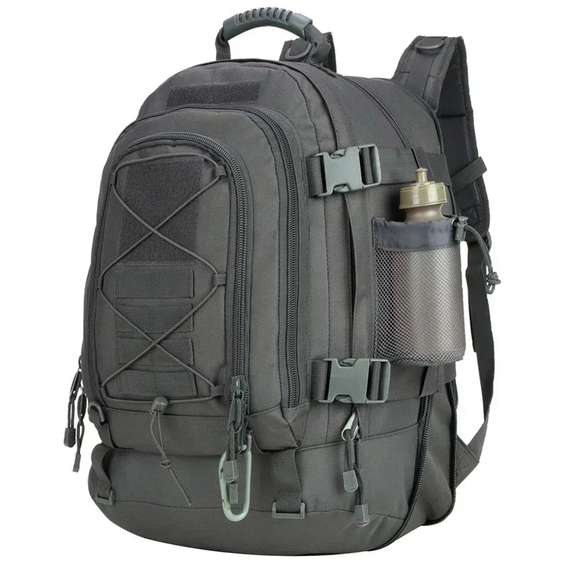 Mochila tática extra grande 60l para homens e mulheres, mochila para caminhadas ao ar livre, resistente à água, mochila de viagem, para laptop